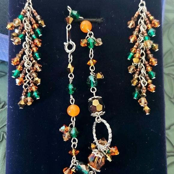 🔥 Final sale🎈 _Set Crystal Bracelet & earrings_ Vintage - Picture 5 of 8